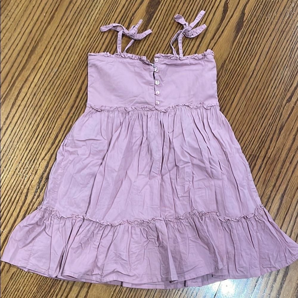 Lilac Sleeveless Dress with Button Detail